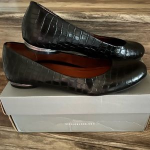 Vionic womens Jewel Hannah Croc Embossed Ballet Flats Size 8